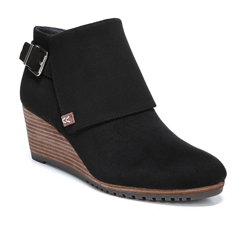 Black Wedge Ankle Boots Dr.Scholls